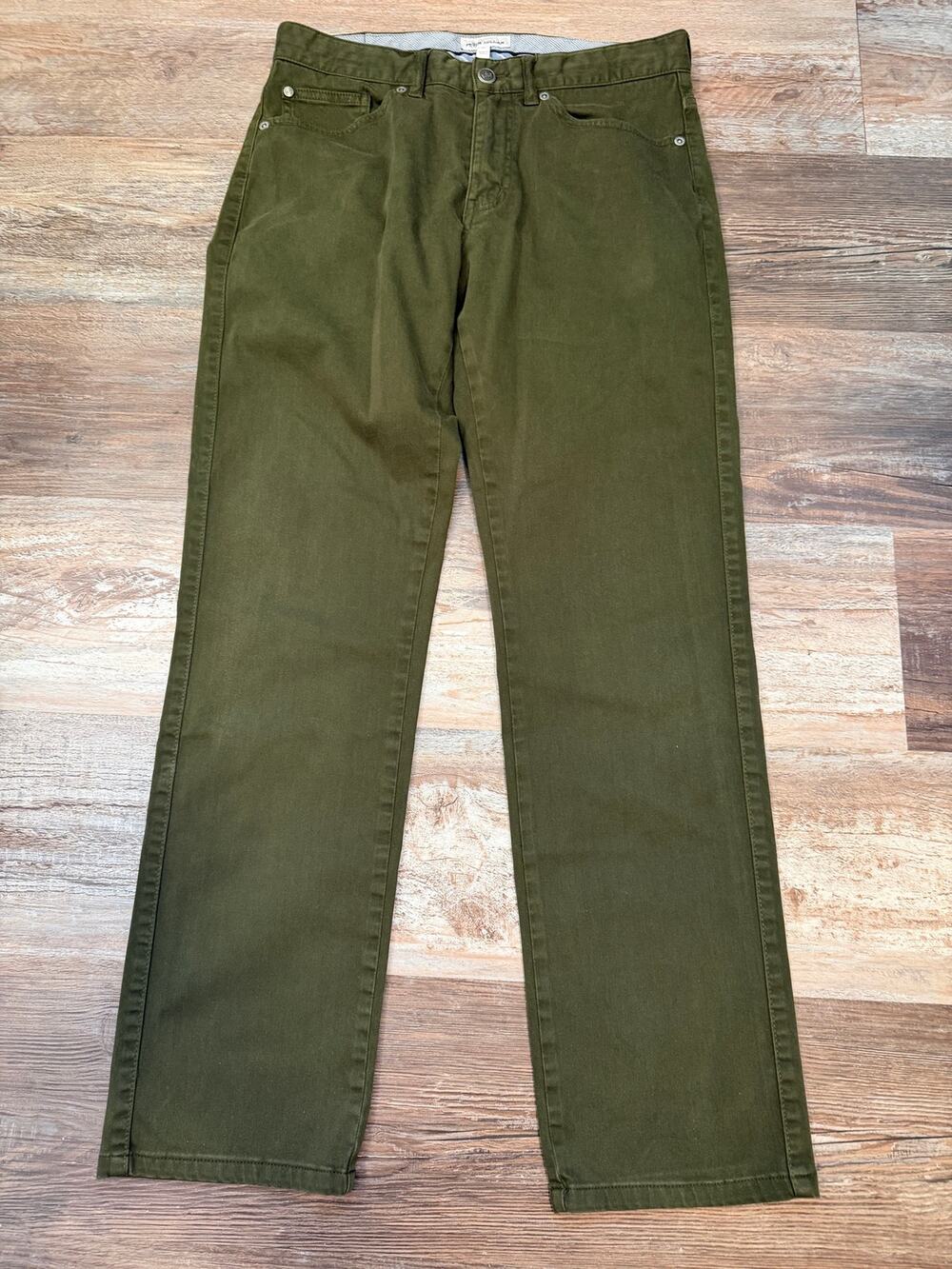 Peter Millar Ultimate Sateen men’s Five-Pocket Pants dark olive size 30x29 EUC
